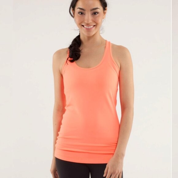 Lululemon Cool Racerback Pop Orange reversible - Picture 1 of 10